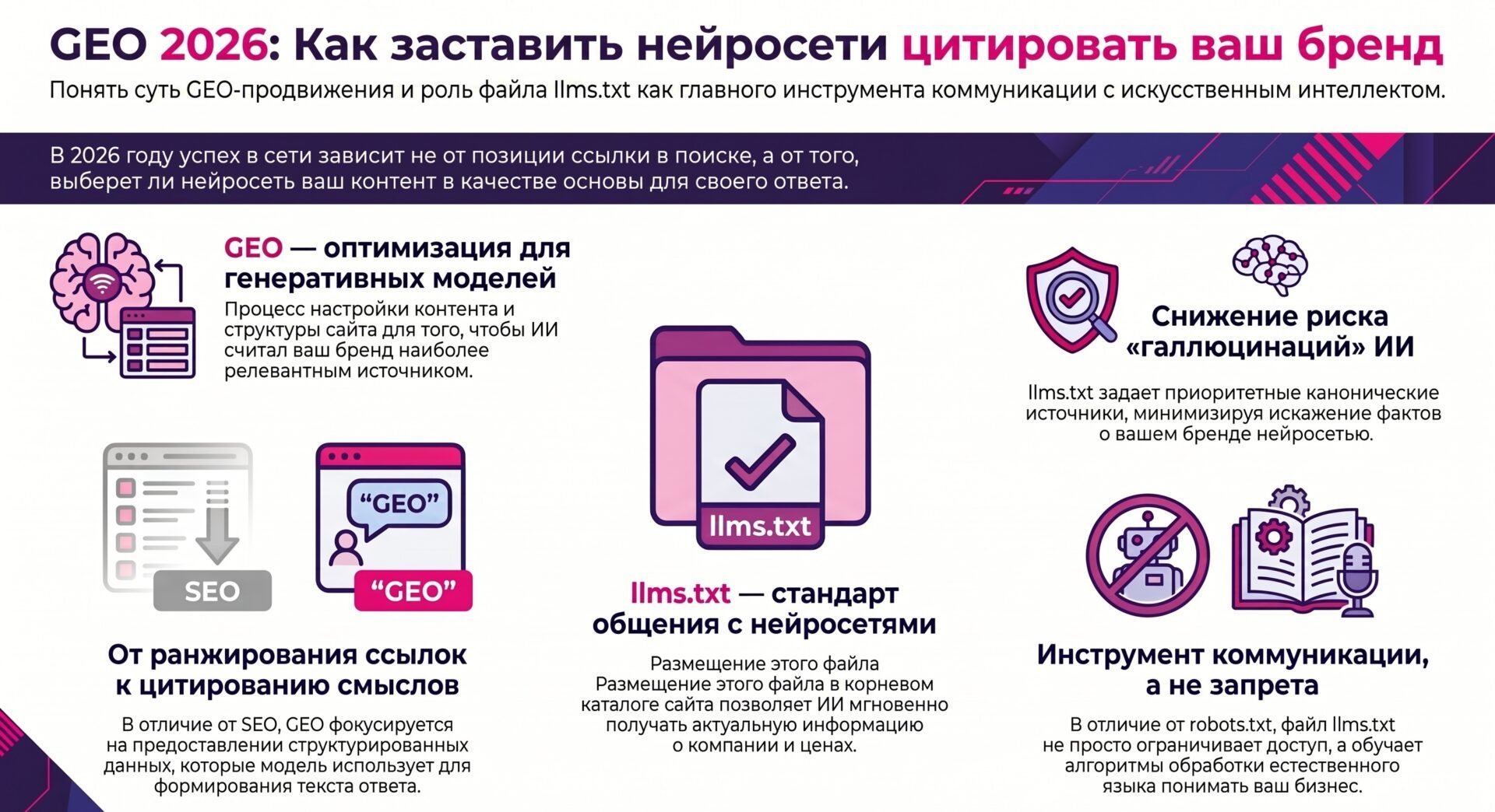 GEO-продвижение 2026: как попасть в ответы нейросетей раньше конкурентов?